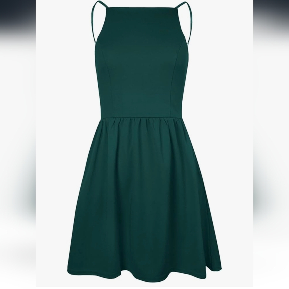 NEW / NWT - Fancyinn Dark Green Mini Dress MEDIUM